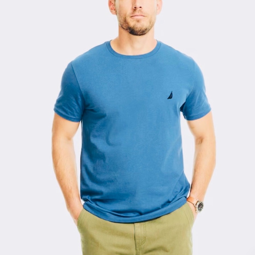 Nautica Men's Aqua Short Sleeve Tee